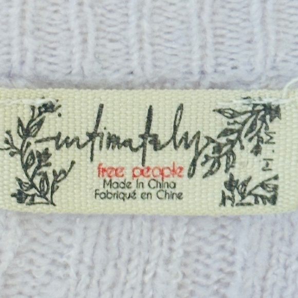 Free People Around The Clock Soft Lavender Pullover Cozy Henley Style SZ Medium - Picture 7 of 11